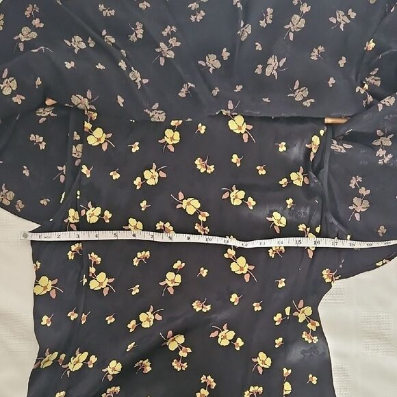 Zara Black and Yellow Flutter Sleeve Sundress - Picture 10 of 16